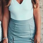 Missguided Gray Leather Skirt  Photo 0