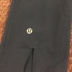 Lululemon Teal Blue Cropped Leggings with Split Hem ON Back Size 2 Photo 2