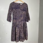 Osei Duro Drop Waist Mature Dress in Weekly Rhythm Size Small Blue Photo 2