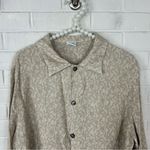 CP Shades  Neutral Vine Leaf Embroidered Button Down Long Sleeve Top Size M Photo 1