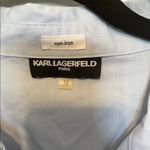 Karl Lagerfeld  light blue button down shirt size 12 Photo 2
