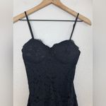 Lulus Instinctively Stunning Black Lace Trumpet Bustier Maxi Dress size Small Photo 7