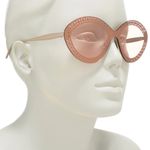 Azzedine Alaïa AA0027S Rose Gold Perforated Laser Cut Cat Eye Sunglasses Pink Photo 2