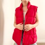 Lands' End  Vibrant Red Quilted Vest Photo 1