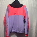 Forever 21  Sz M Colorblock Purple Pink Black Sweatshirt 1/4 Zip Long Sle… Photo 3