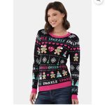 No Boundaries Christmas Womens Sweater Teddy Bear Balls Ornaments Hearts Sequins Size Medium Photo 8