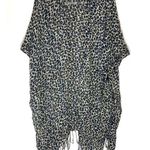 Nicole Miller  leopard fringe shawl coverup NWT Photo 0
