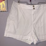 A New Day Stretch White High Rise Khaki Shorts Photo 1