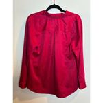 Chico's Chico’s Red Button-Up Dress Shirt Size 1 US 8 - 10 Holiday Career Professional Photo 4