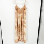 ZARA NWT  Womens Boho Vacation Embroidered Knit Tie Dye Maxi Dress‎ Size S Beige Photo 12