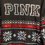 PINK - Victoria's Secret Victoria’s Secret PINK holiday sequin bling long sleeve campus shirt, size S Photo 1