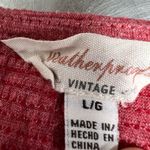 Weatherproof  Vintage Red V Neck Red Button Down Tie Front Blouse - Large - VGUC Photo 3