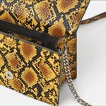 ZARA Yellow Black Snakeskin Crossbody Bag Purse Photo 5