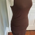 Aritzia  Babaton Coffee Bean Ruched Racerback Dress Brown Size Small Photo 1