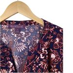 Gloria Vanderbilt Batik Stamp Peasant Shirt Bell Sleeve Nova Blouse Size XL Photo 3