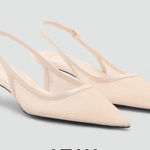 Mango  NWT HEELED MESH SHOES WHITE FALL FORMAL PARTY $77 Photo 0