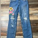 ZARA  Trafulac denim embroidered jeans size 6 Photo 8