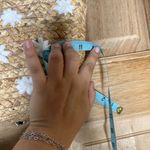 Holiday Stylish Tan and White Woven Tote Bag Photo 2