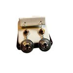 BOGO style blue and pink floral dangle silver earrings Silver Photo 3