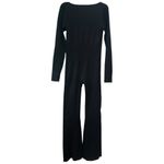 New OQQ Flare Bell Bottoms Bodycon Long Sleeve Black Ribbed Jumpsuit Size XL Photo 1