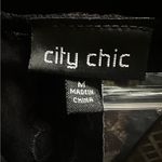 City Chic  Black‎ Lace Trim Crystal Button Cardigan Medium V-Neck Knit Sweater Photo 8