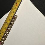 Women’s Bronze Gold Tone Red & Pink Rhinestone Tennis Bracelet 7 Inch Photo 4