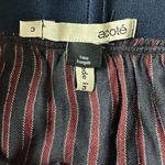 ACOTE Cotelac Burgundy Navy Striped MIDI Skirt Suze US XL Photo 6