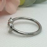 Moon and Star Open Ring | Size 8 Silver Photo 7