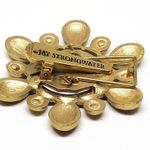 Jay Strongwater Miniature Picture Frame Pin Brooch Gold Photo 4