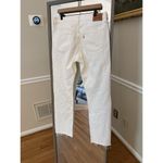 Levi's Levi’s 501 Original Women’s High Rise Straight Leg Jeans White Size 32x30 Red Photo 3