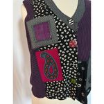 Faith by Celia Forrester Retro Patchwork Vest Size Small Purple Photo 3