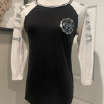 PINK - Victoria's Secret  Silver Sequin Baseball Tee Shirt Top Size Extra Small Photo 0