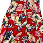Umgee Red Floral Swing Dress Sleeveless Small Photo 11