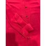 Talbots Deep Ruby Red Frog Button Mandarin Collar 100% Silk Elegant Woman's 22W Photo 6