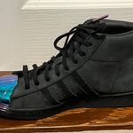Adidas Pro Model Suede Superstar Metal Toe Midtop Sneakers Shoes Black Size 6.5 Photo 6