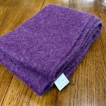 Vintage Purple Angora Wool Blend Scarf Solid Long Winter Wrap 60x10" Photo 4