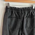 JustFab  High Rise Paperbag Waist Jeans Black Tapered Mom Fit Size 31 Photo 5