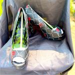 Stylish Black and Red Women's Heels Size 9 Photo 4