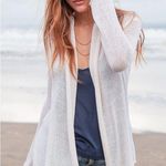 Wooden Ships  Charcoal Gray Black Open Knit Sweater Cardigan Size Small Medium Photo 9