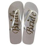 Wedding Day Flip Flops For Bride Size S (5/6) NWT Photo 2
