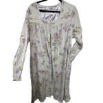 Earth Angels Floral Button Front Nightgown Grandma Cottagecore Loungewear XL Photo 1