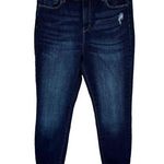True Craft Juniors SZ 15 Skinny Jeans Distressed High-Rise Whiskered Dark Wash Photo 0