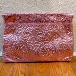 Pink and Gold Floral Print Clutch Bag Photo 1