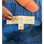 Corey Lynn Calter Linen Wide Leg Crop Pants Blue Elastic Waist Pockets L Size L Photo 5