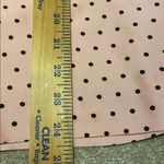 Donna Morgan  Vtg Silk Black Shell Pink Polka Dot Lined Front Vent Skirt Size 14 Photo 4