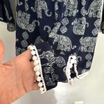 Jesse & J navy Blue White Elephant Romper Jumpsuit Photo 5