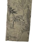 Chico's  Funky Unique Polynesian Novelty Print Ankle Jeans Olive Green size 8 Photo 1