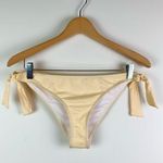 Cabana Del Sol  Yellow Striped Side Tie Bikini Bottoms L Photo 0