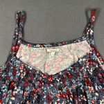 Maurice's Womens 1X Blue Floral Asymmetrical Hem Spaghetti Strap Tank Top NWOT Photo 1