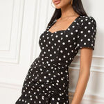 About Us  Mini Polka Dot Black & White Dress NWT! Photo 0